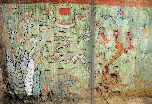 Mural; 1st-century AD; Shaanxi History Museum